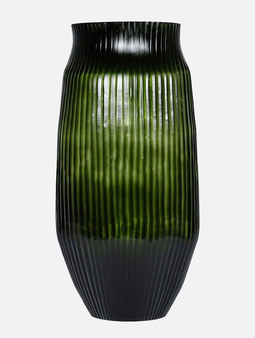 Brian Tunks Cut Glass Vase, Large