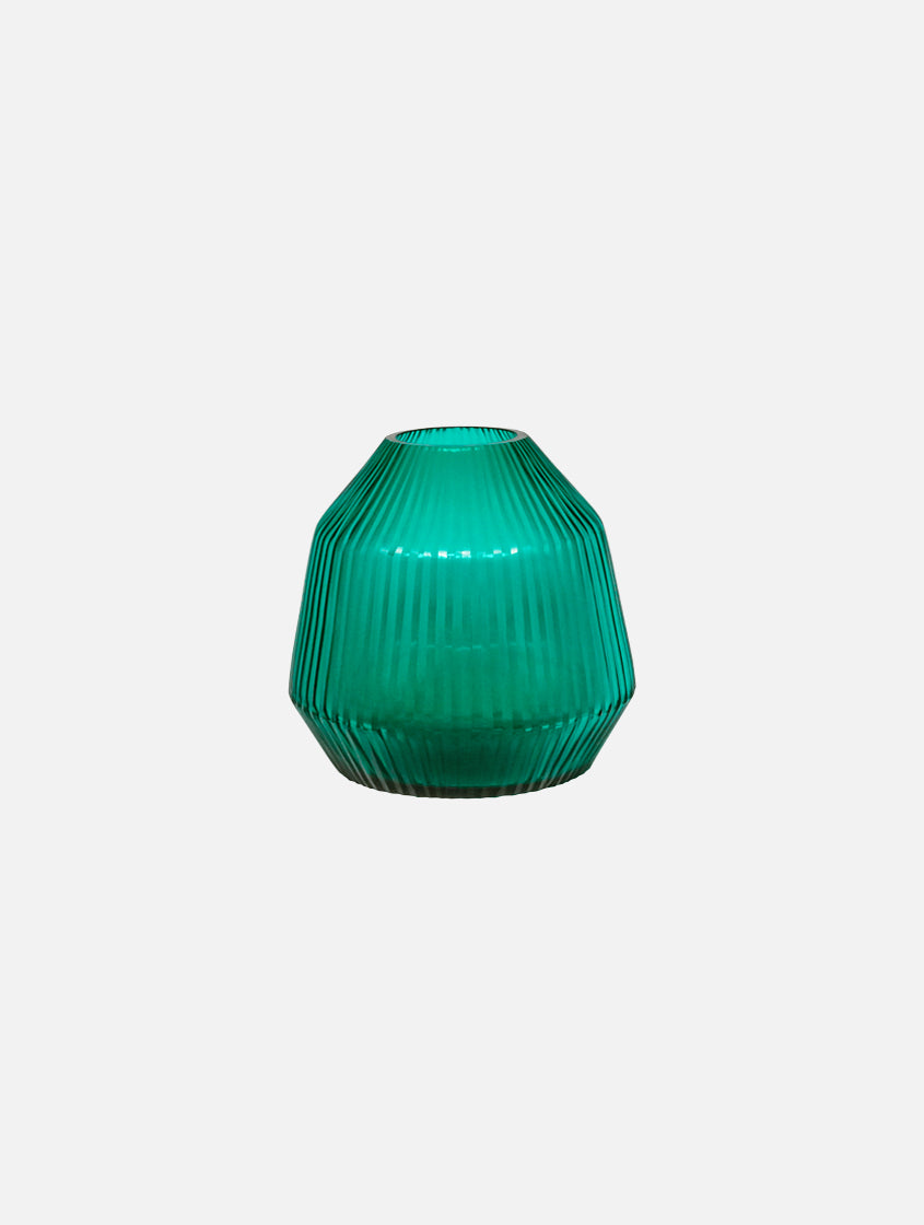 Brian Tunks Cut Glass Vase Conical, Mini