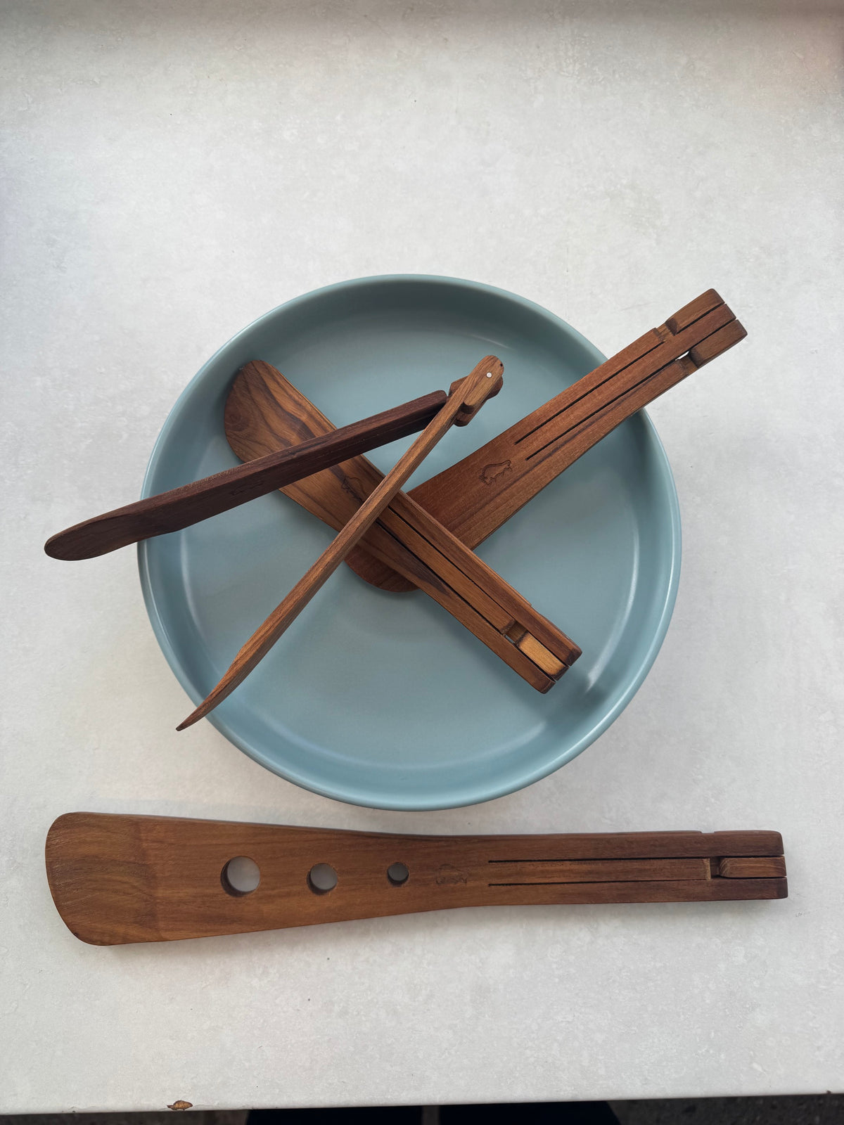 Teak Wooden Mini Tongs