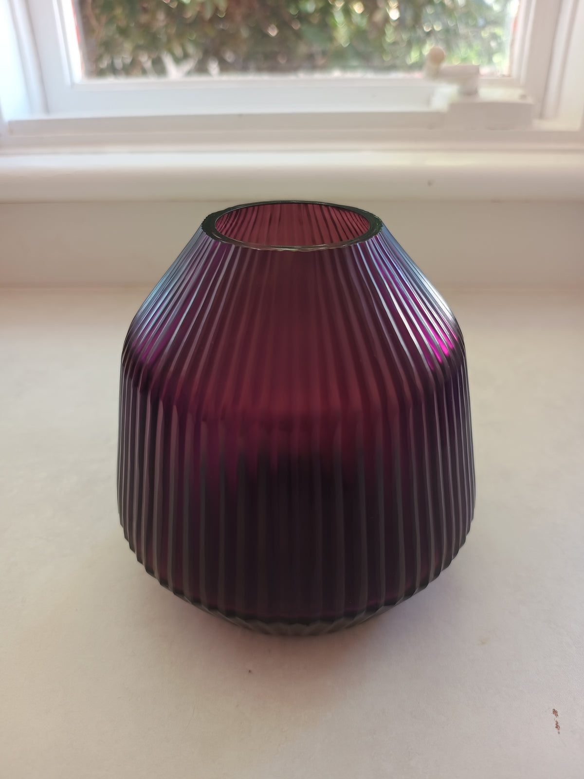 Brian Tunks Cut Glass Vase Conical, Mini