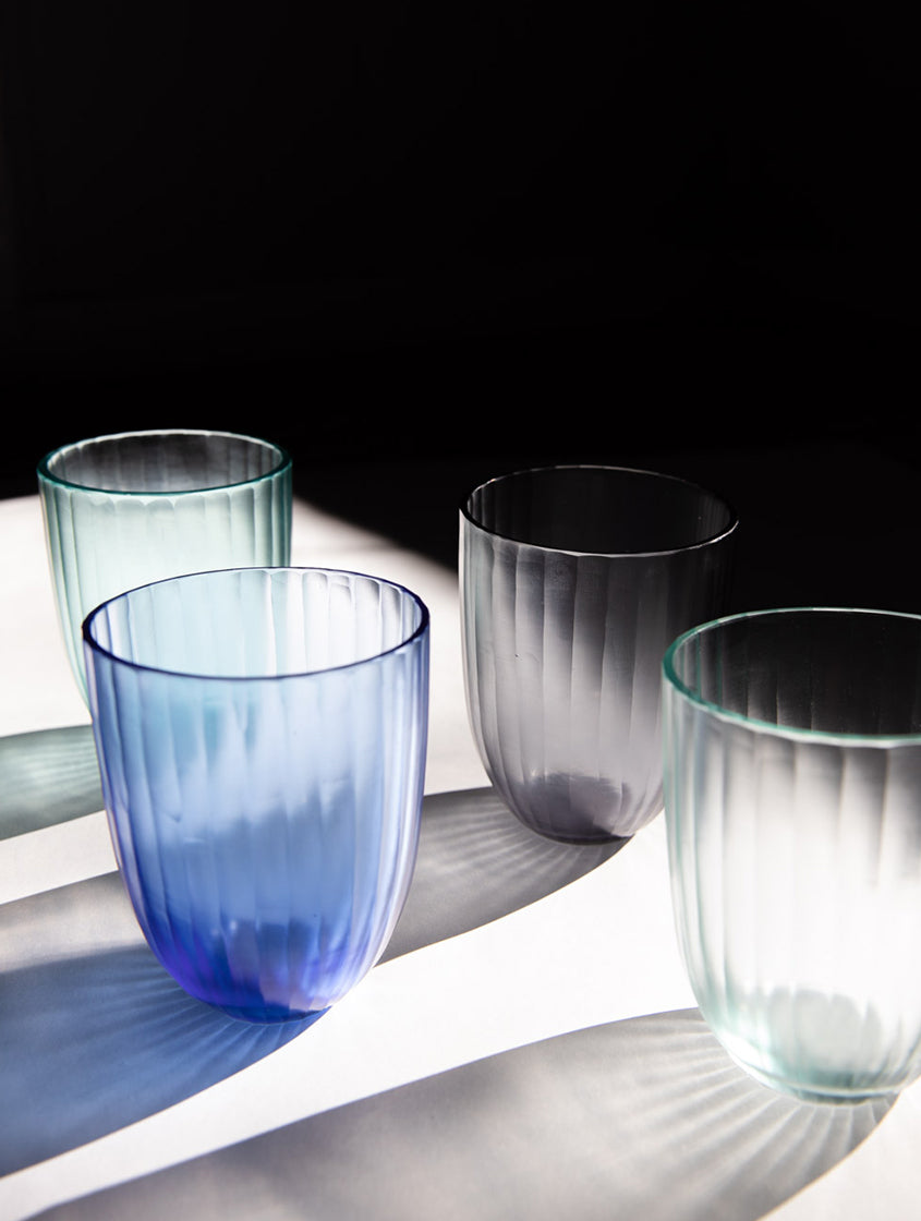 Brian Tunks Cut Glass Iguassu Tumbler Set of Four