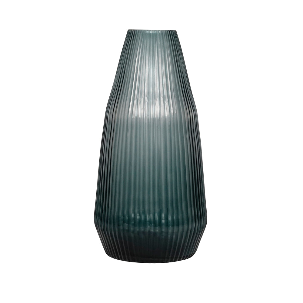 Brian Tunks Cut Glass Vase Conical, Large