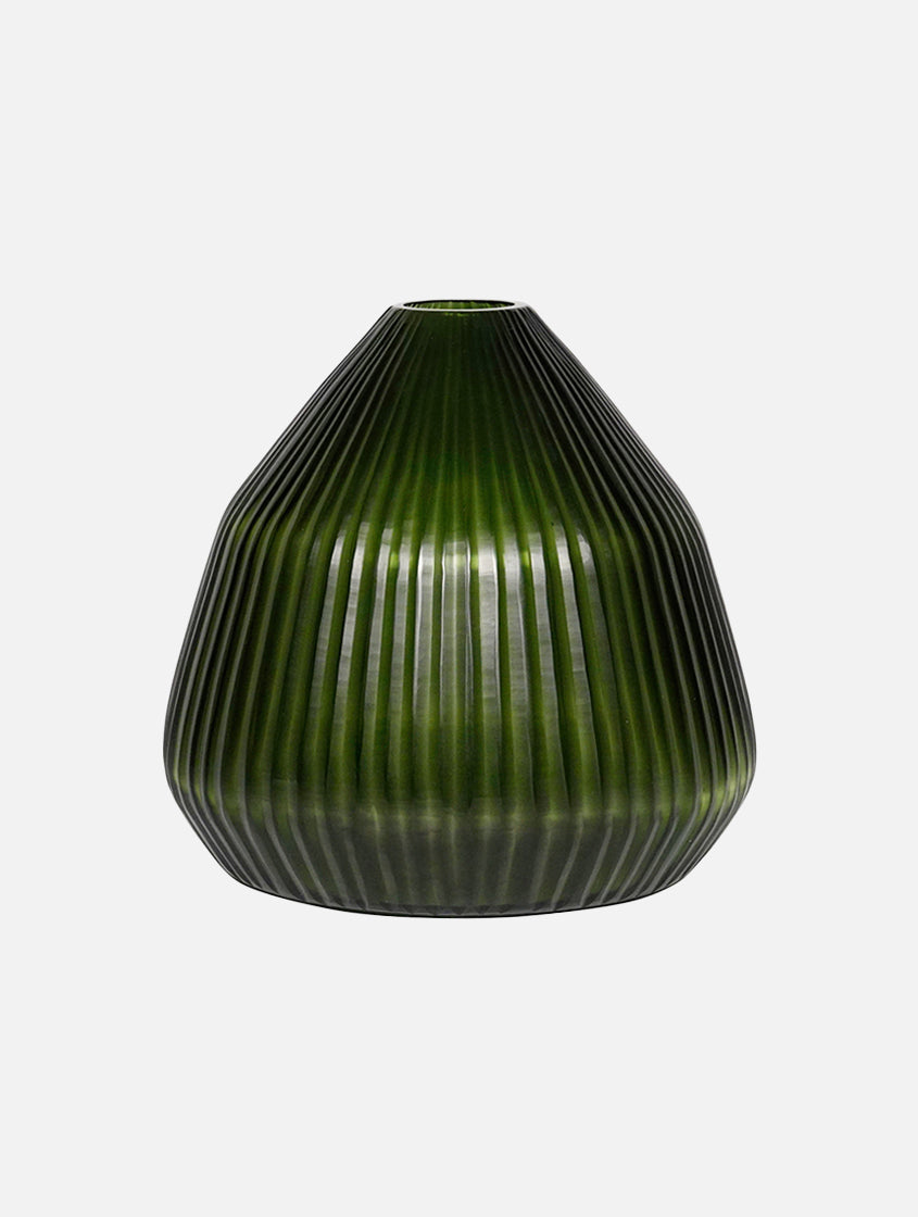 Brian Tunks Cut Glass Vase Conical, Small