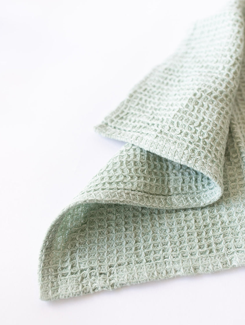 Hand Towel - Hand Loomed Waffle Cotton / Linen