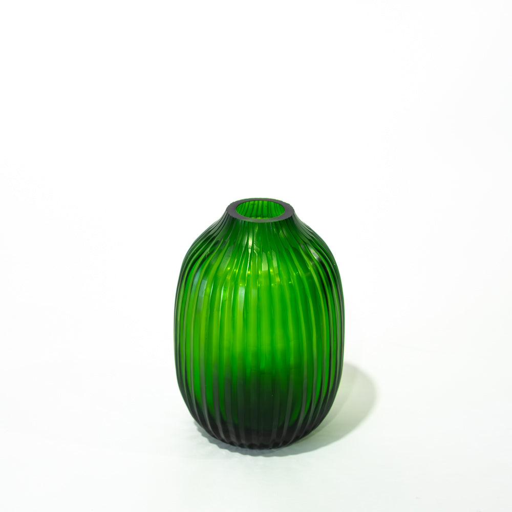 Brian Tunks Cut Glass Vase, Pod